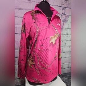 Mossy Oak Pink Cadet Quarter Zip Pullover